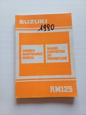 Suzuki RM 125 1989-90 manuale uso manutenzione libretto originale