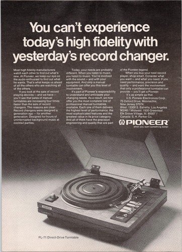Pioneer giradischi a - pl-71,
