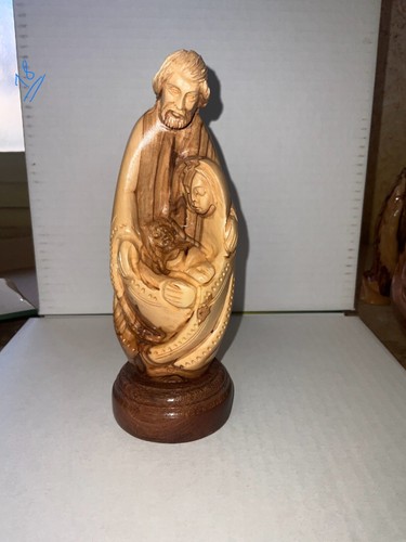 Handmade holy family statue - family,