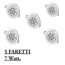 FARETTO LED 7W WATT AD INCASSO