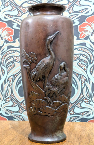 Antico vaso albero uccellino