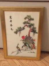 Quadro vintage cinese ricamo - vintage,