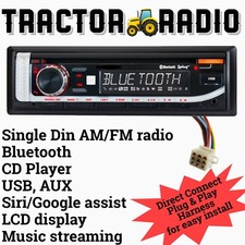 Kubota Trattore RTV RTX Radio AM FM CD Bluetooth AUX USB con Cablaggio Plug Play