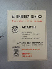 *ADVERTISING PUBBLICITA' AUTONAUTICA BUSTESE ABARTH / FIAT 1300  -1964