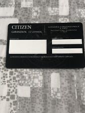 CITIZEN CARD GARANZIA NOS CITIZEN GUARANTEE WARRANTY WATCH AQUALAND PROMASTER