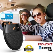 Vivavoce Bluetooth Auto Kit microfono integrato per chiamata Bluetooth 5.0 Nero