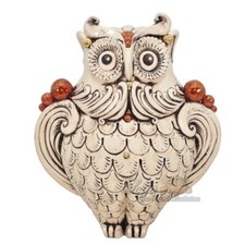 Statuetta Gufo Statuina Ceramica di Caltagirone Civetta Decorativa Soprammobile