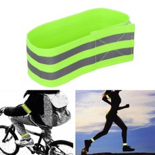 Fascia Pantaloni di Sicurezza Riflettente Bici Bicicletta Fascia Gamba/Braccio Ciclismo Nastro Riflettente