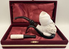 Pipa in schiuma di mare (con custodia / supporto)