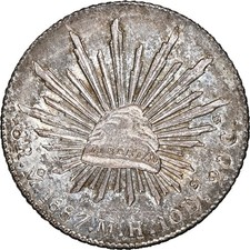 Mexico: 8 Reales 1887-Mo MH