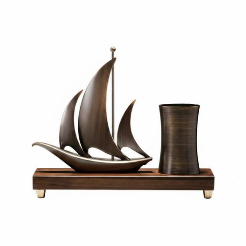 Ornamento barca vela con - a,