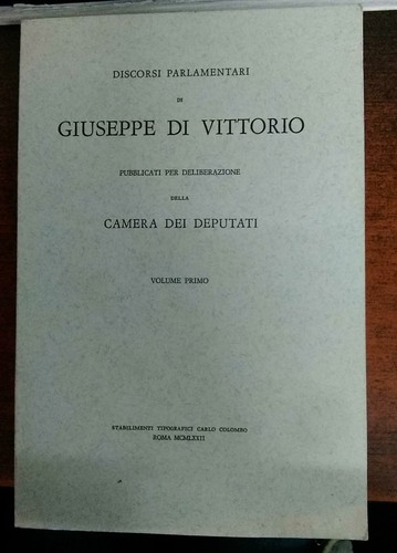 Discorsi parlamentari - parlamentari, di