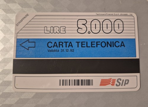 Scheda telefonica rara - scheda,