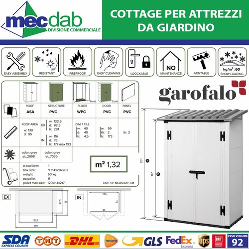 Casetta giardino pvc box - casetta,