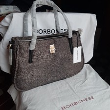 BORBONESE - Borsa Color Op Natural E Nera