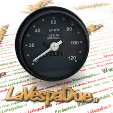 Contachilometri NERO per VESPA 50 125 PK S SS scala 120 Km/h con guarnizione