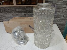 Lampadario Cilindrico In Vetro