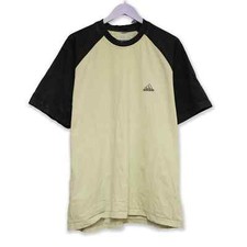 T shirt Adidas Vintage beige e nera anni 00 - Taglia L uomo