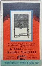 CARTOLINA PUBBLICITARIA RADIO MAGNETI MARELLI  LECCO PIFFERETTI COLOMBO MILANO 