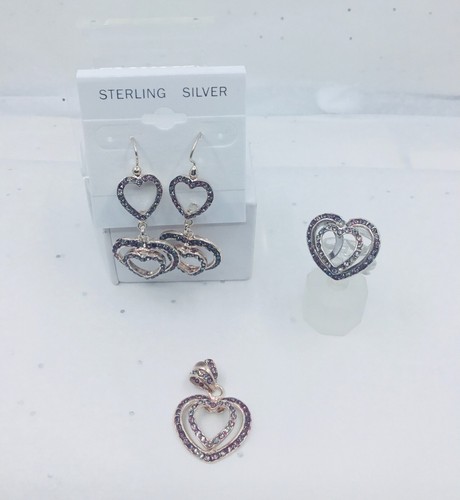 Set charm anello orecchini - e,
