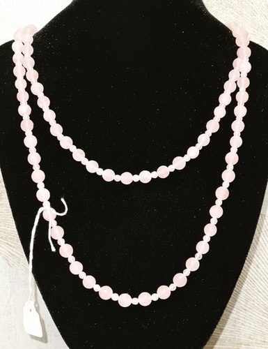 Collana lunga quarzo - quarzo, rosa