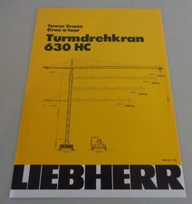 Scheda Dati/Tecnico Descrizione Liebherr Gru a Torre 630 HC Di 03/1987