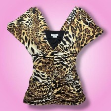 Top Y2K Caché leopardato