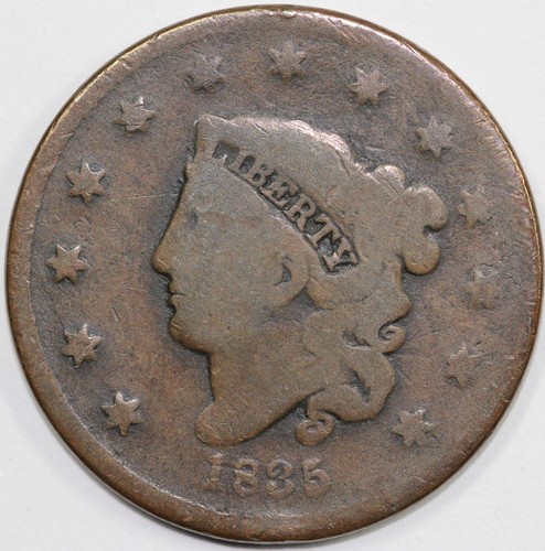 1835 testa di corona o - 1835,