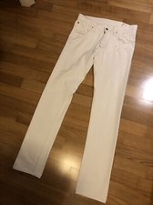 Jeans vintage Made in Italy. Marca Cycle, colore bianco. Moda