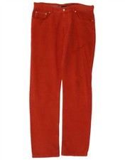 AVIREX Pantalone Uomo Dritto Casual W36 L32 Arancione Cotone DF17