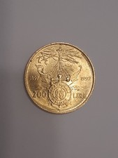 moneta italiana da lire 200