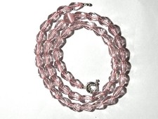 COLLANA CON PERLE A GOCCIA LUNGA 55 CM COLORE ROSA