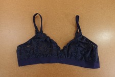 Reggiseno donna Intimissimi taglia 38B blu navy pizzo abbraccio semplicità Emma triangolo nuovo