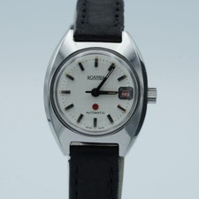 Roamer Anfibio Automatico Orologio Donna 22MM Acciaio Vintage Raro con Pelle Vol