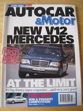 AUTOCAR MAGAZINE APR 1991 NEW