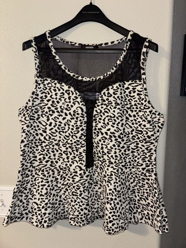 Canotta peplum rete con - canotta, in