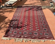 Tappeto Bukara Russo Vintage Anni 70 Design Arredo