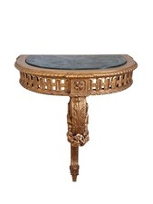 Console in legno intagliata e