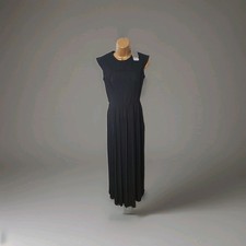 Abito lungo nero plissettato