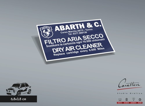 Adesivo filtro aria - adesivo, secco