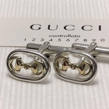 Gemelli Gucci Horsebit K18 oro e argento 925 autentici made in Italy 1116