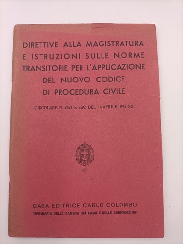 Direttive alla magistratura - alla,