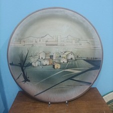 PIATTO PARATA CERAMICA SANTO STEFANO DI CAMASTRA FIRMATO CIANCIOLO VINTAGE RARO