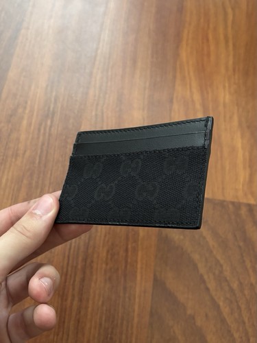 Gucci porte cartes cuir noir - cuir,