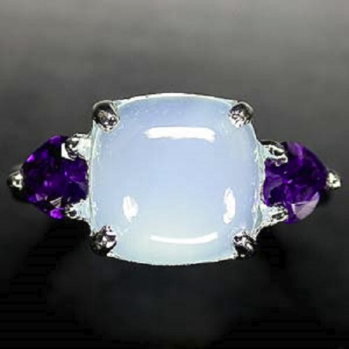 Anello con calcedonio 2 - anello,