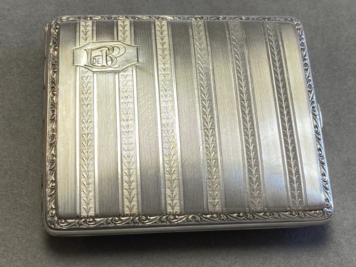 Ancien etui cigarette argent - cigarette,