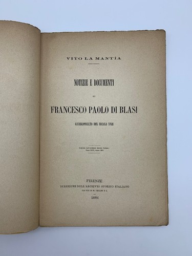 Mantia notizie e documenti - la, mantia,