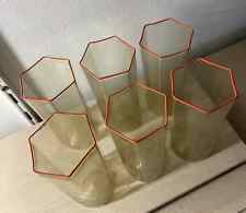 ? Carlo Scarpa per Venini set 6 bicchieri ESAGONALI in vetro di Murano soffiato