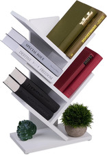 Piccolo Scaffale Libreria, Mobile Con 5 Ripiani Ad Albero per Libri, CD E Dvd, H