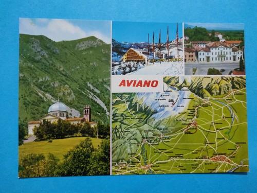 Aviano cartolina a colori - aviano,